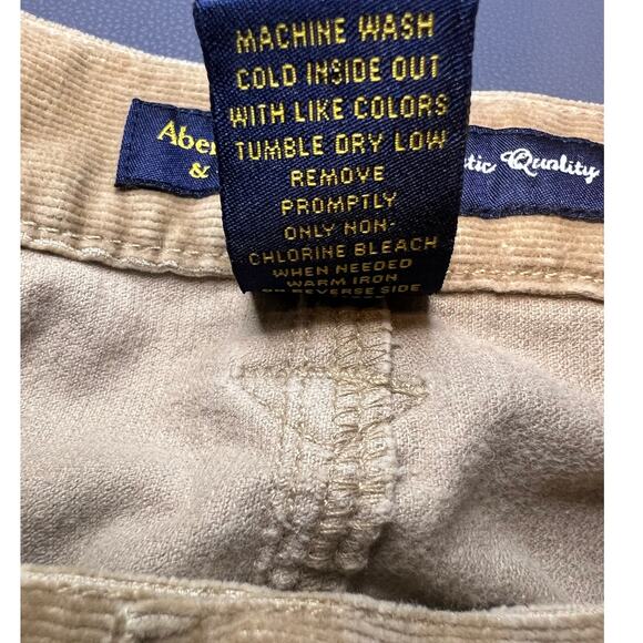 Abercrombie & Fitch Tan Corduroy Slit Leg Pants - Size 8 - Picture 5 of 5